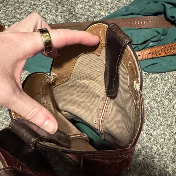 Ariat Red and Brown Heeled Boots - Picture 5 of 5